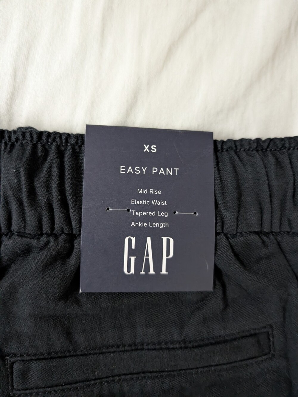 NWT Gap Women's Easy Pant Mid Rise Ankle Length Tapered Elastic Waist Size XS - Picture 3 of 10